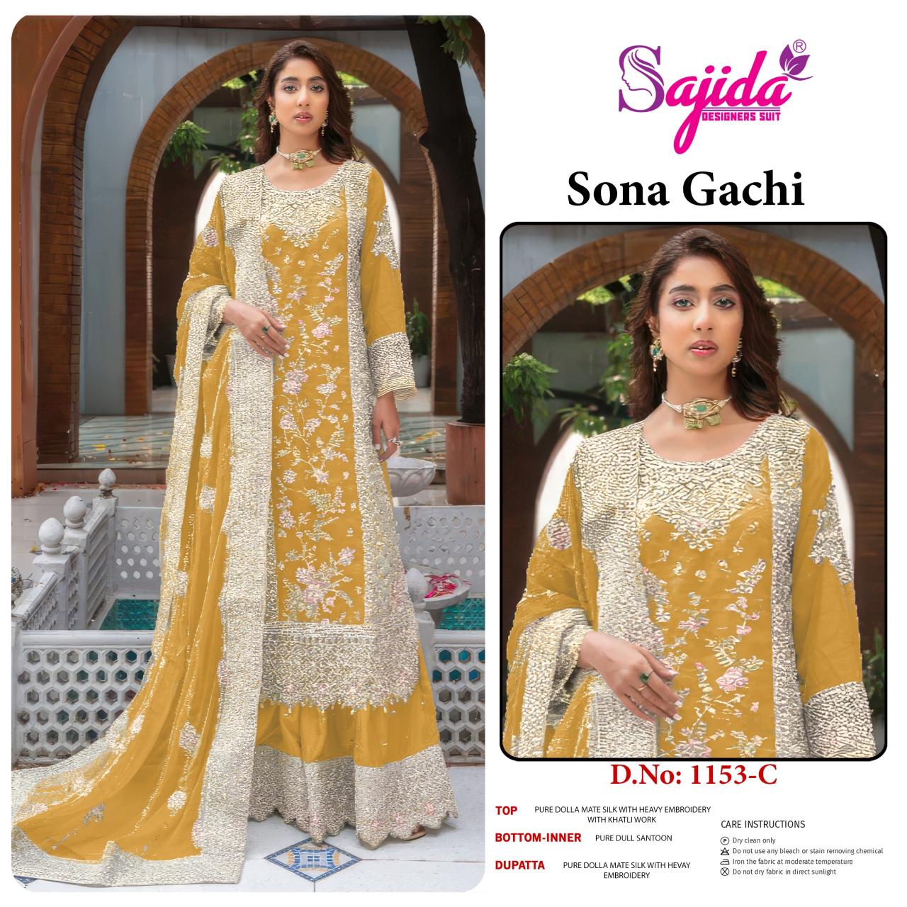 Sajida Sona Gachi catalog online pakistani suits wholesale
