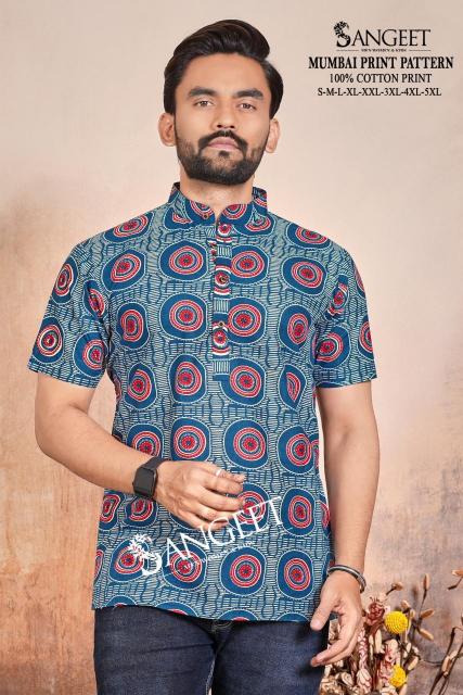 Sangeet Mumbai Print Pattern Vol 2 0.2 catalog Cotton Casual mens shirt online