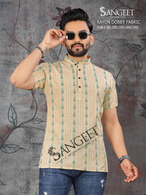 Sangeet Rayon Dobby Vol 2 catalog Half Sleeves mens t shirt