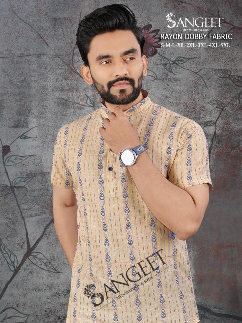 Sangeet Rayon Dobby Vol 2 catalog Half Sleeves mens t shirt