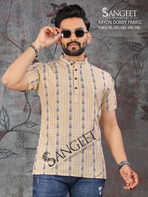 Sangeet Rayon Dobby Vol 2 catalog Half Sleeves mens t shirt