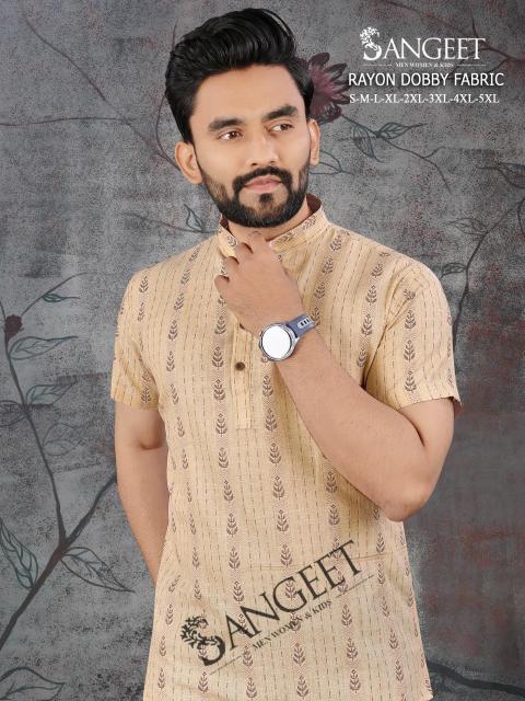 Sangeet Rayon Dobby Vol 2 catalog Half Sleeves mens t shirt