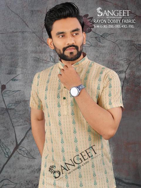 Sangeet Rayon Dobby Vol 2 catalog Half Sleeves mens t shirt