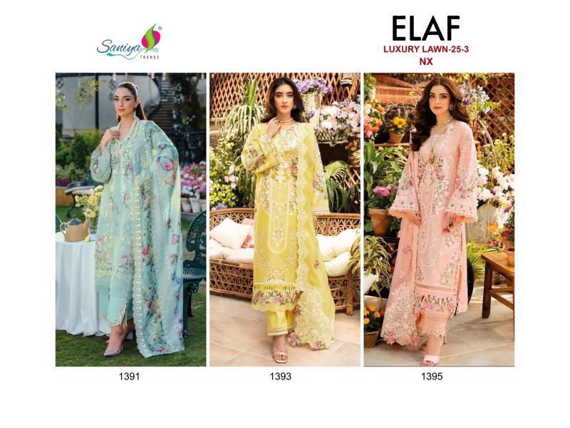 Saniya Elaf 25 vol 3 nx catalog pakistani wholesale suits