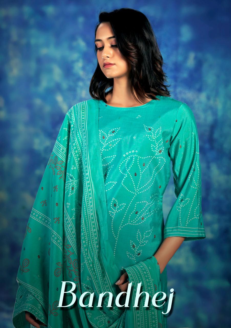 Sargam Bandhej catalog dress material shop in surat