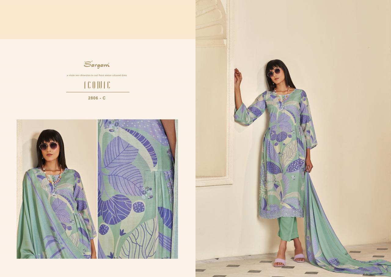 Sargam Iconic vol 3 catalog dress material online from surat