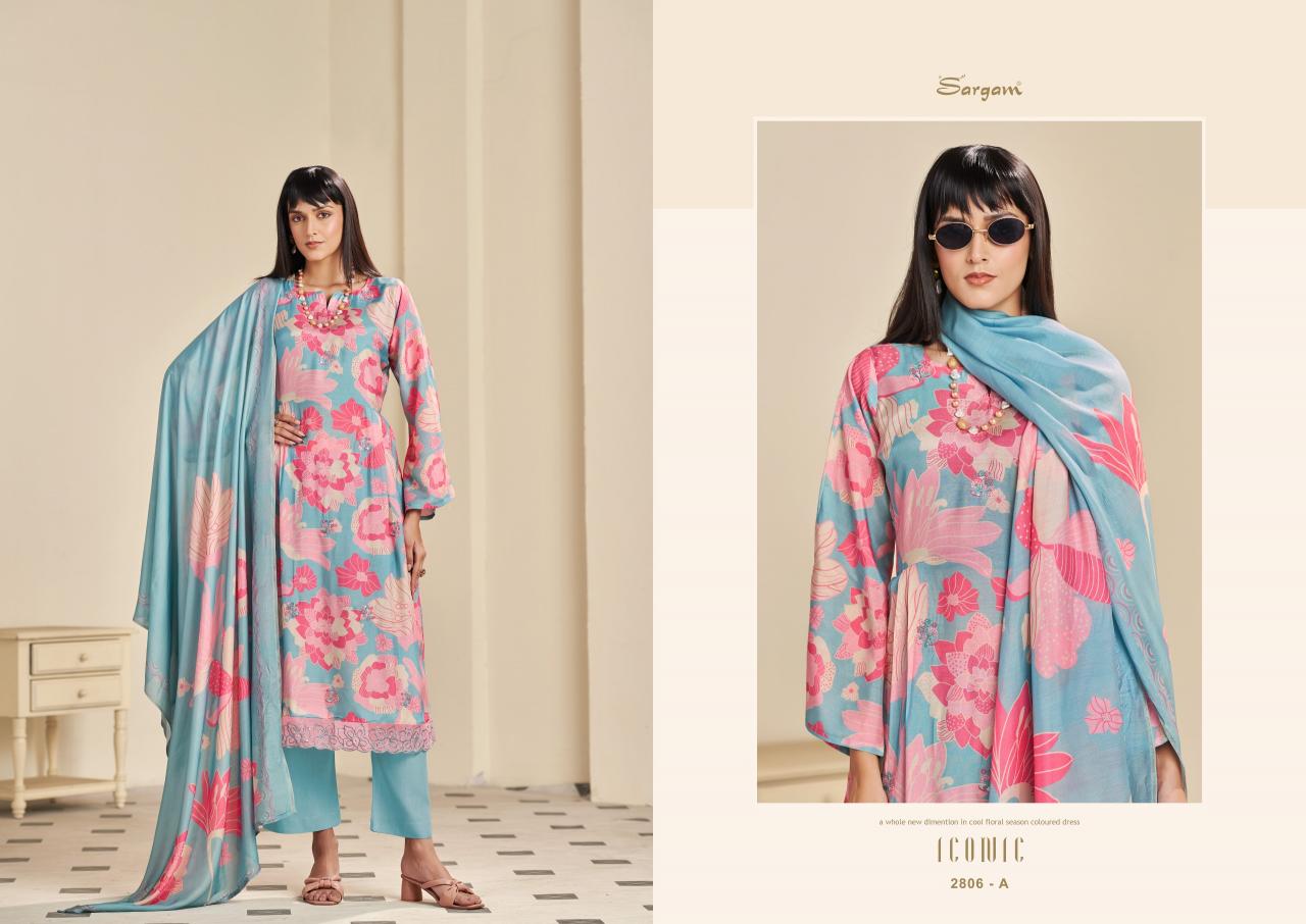 Sargam Iconic vol 3 catalog dress material online from surat