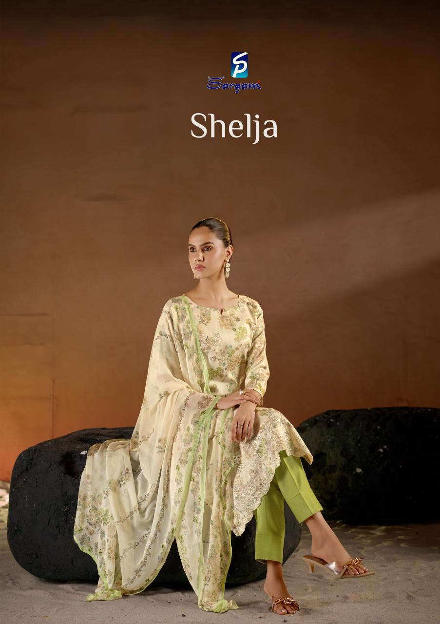 Sargam Shelza catalog cheap dress materials in surat