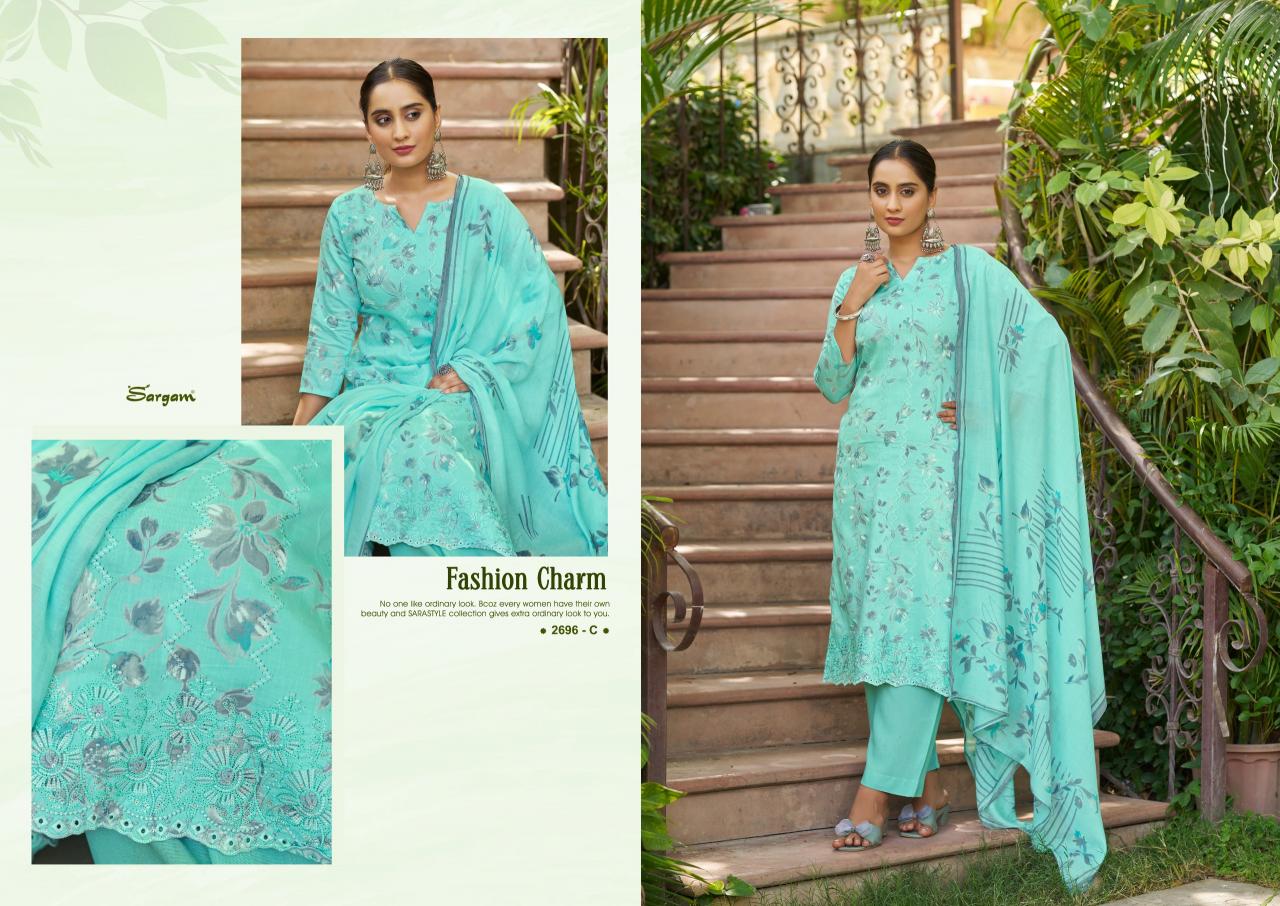 Sargam Sherlin catalog dress materials in surat with price
