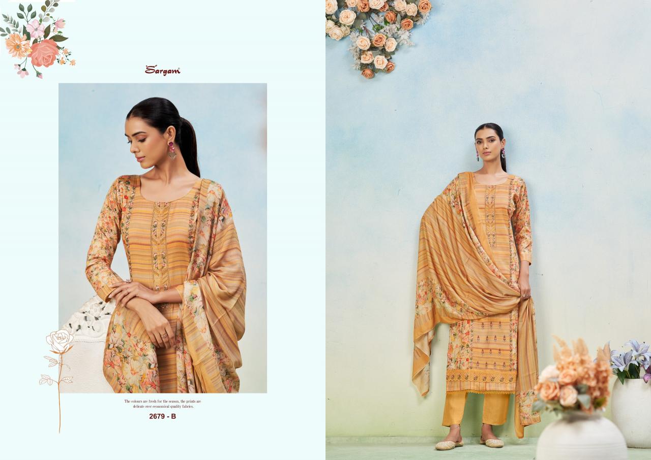 Sargam Tisha catalog best wholesaler of dress materials in surat