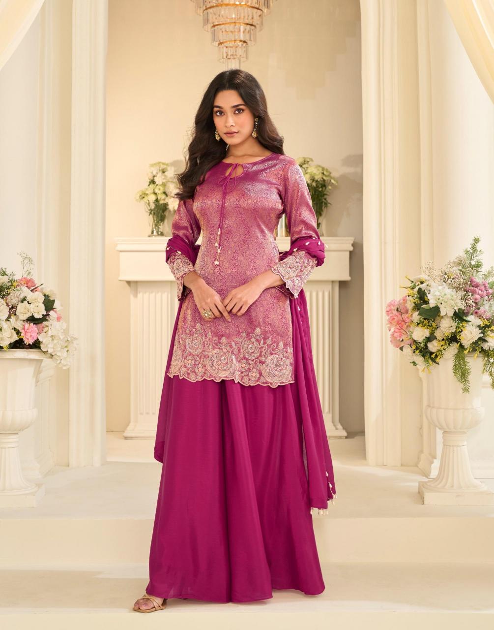 Sayuri Jacquard Beads catalog designer salwar kameez wholesalers india