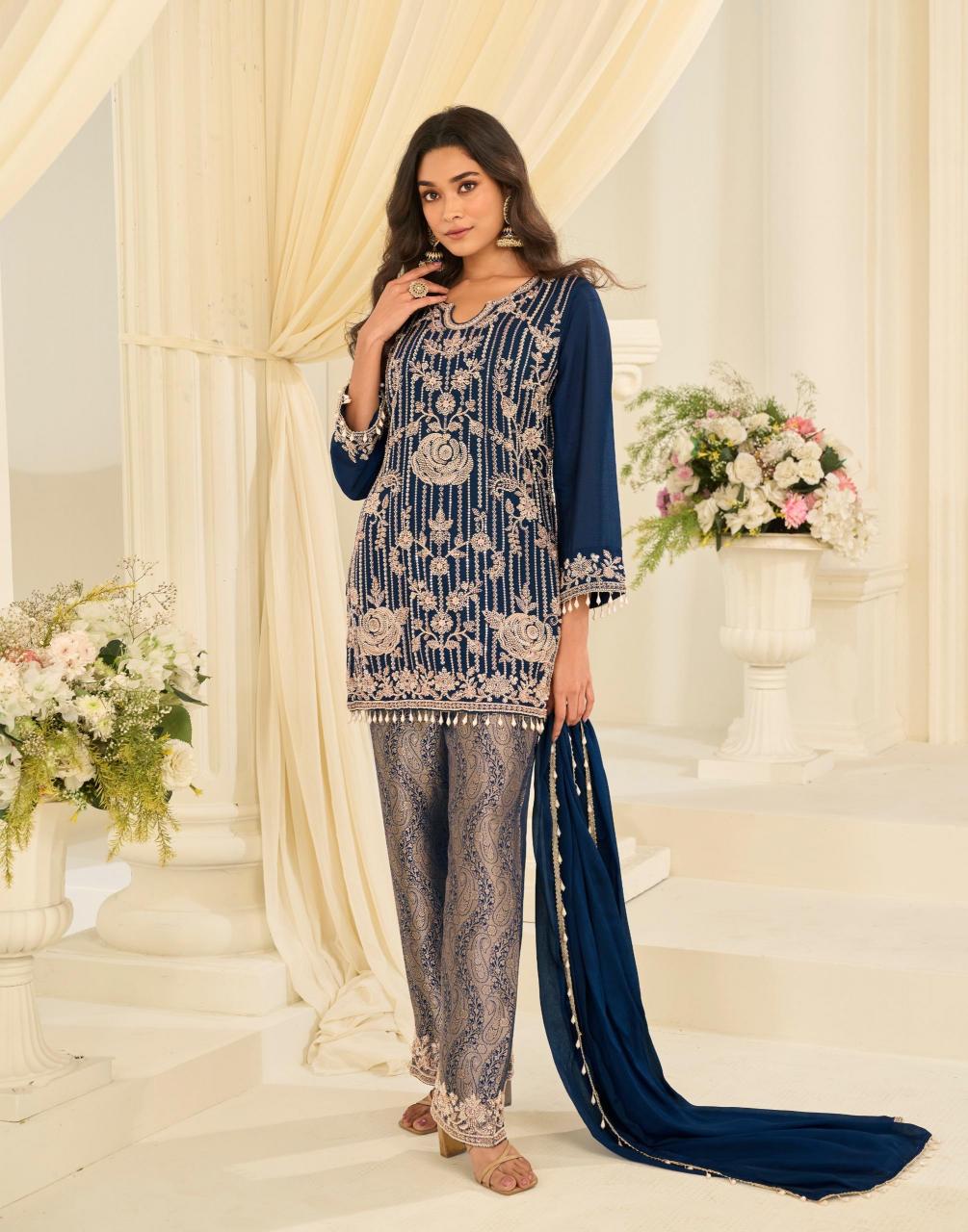 Sayuri Jacquard Beads catalog designer salwar kameez wholesalers india