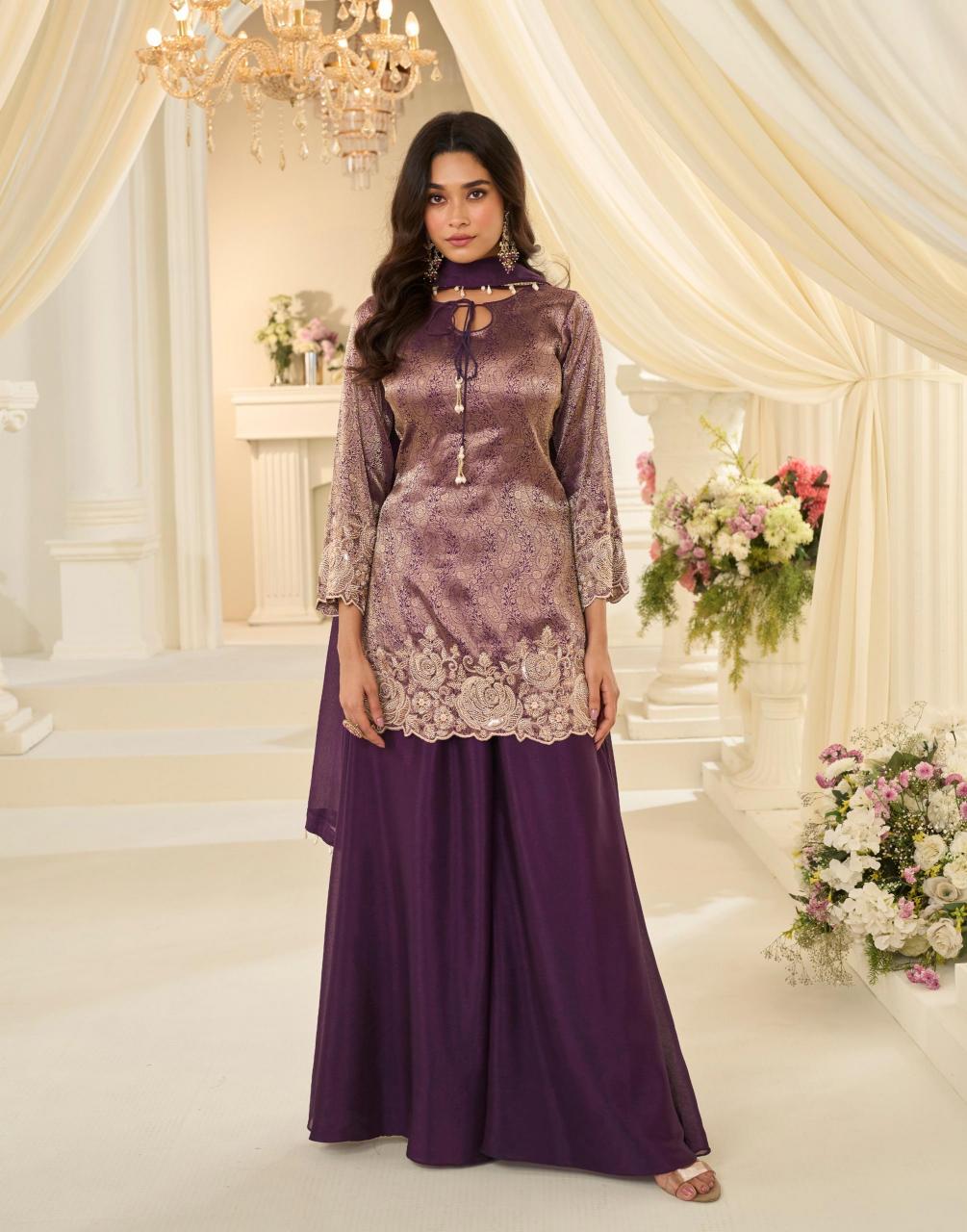 Sayuri Jacquard Beads catalog designer salwar kameez wholesalers india