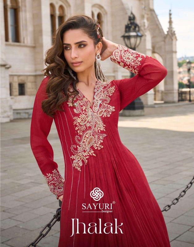 Sayuri Jhalak catalog Embroidered Designer Gown kurtis