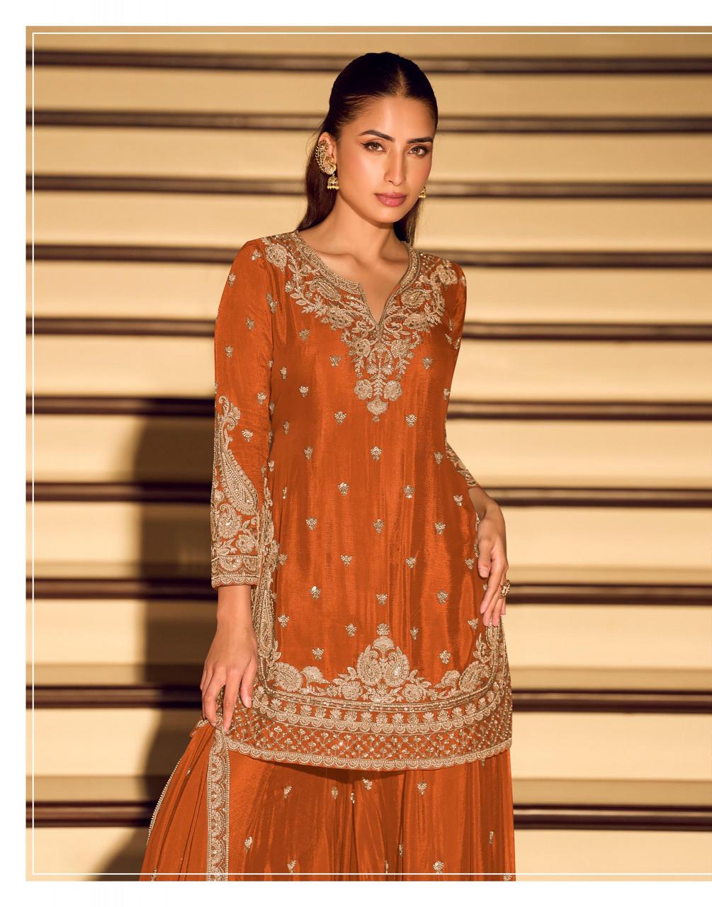 Sayuri Kanchan Gold catalog wholesale suppliers of salwar kameez in kolkata