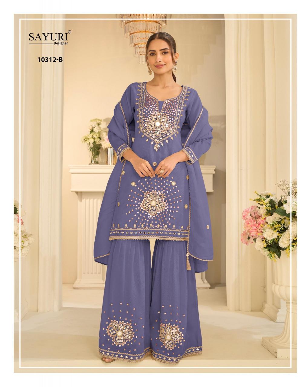 Sayuri Mirror 10312 Catalog wholesale unstitched salwar kameez suppliers