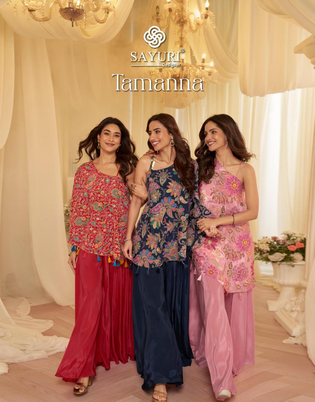 Sayuri Tamanna Catalog Embroidered Designer indo western dress
