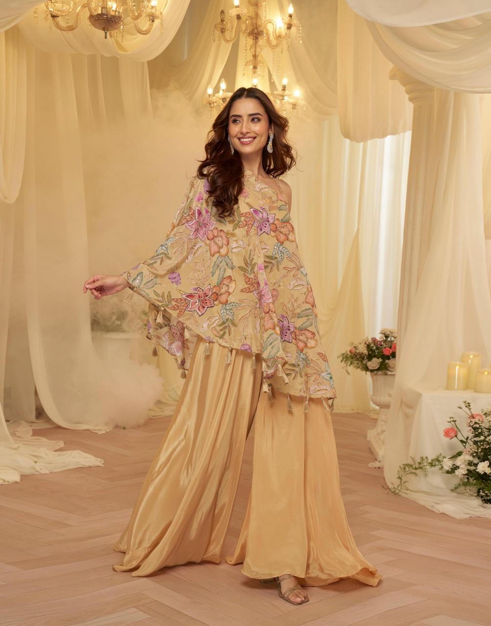 Sayuri Tamanna Catalog Embroidered Designer indo western dress