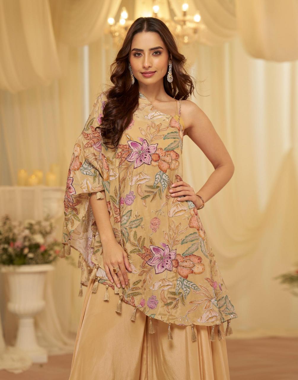 Sayuri Tamanna Catalog Embroidered Designer indo western dress