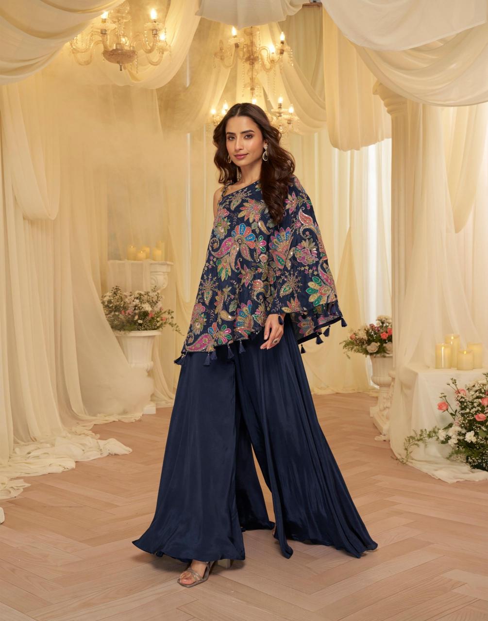 Sayuri Tamanna Catalog Embroidered Designer indo western dress