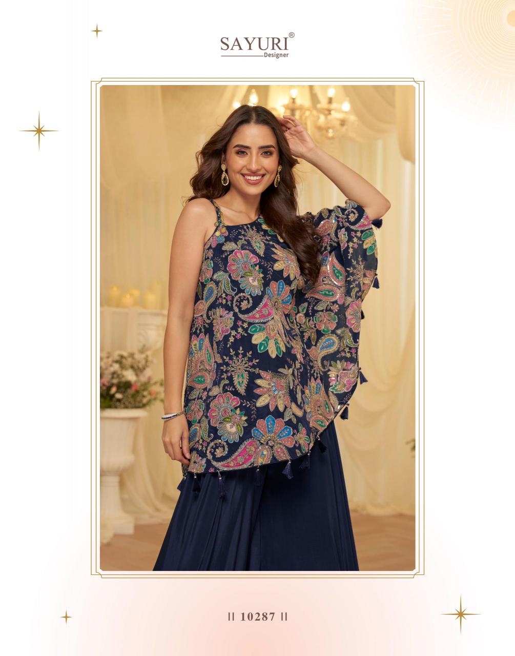 Sayuri Tamanna Catalog Embroidered Designer indo western dress