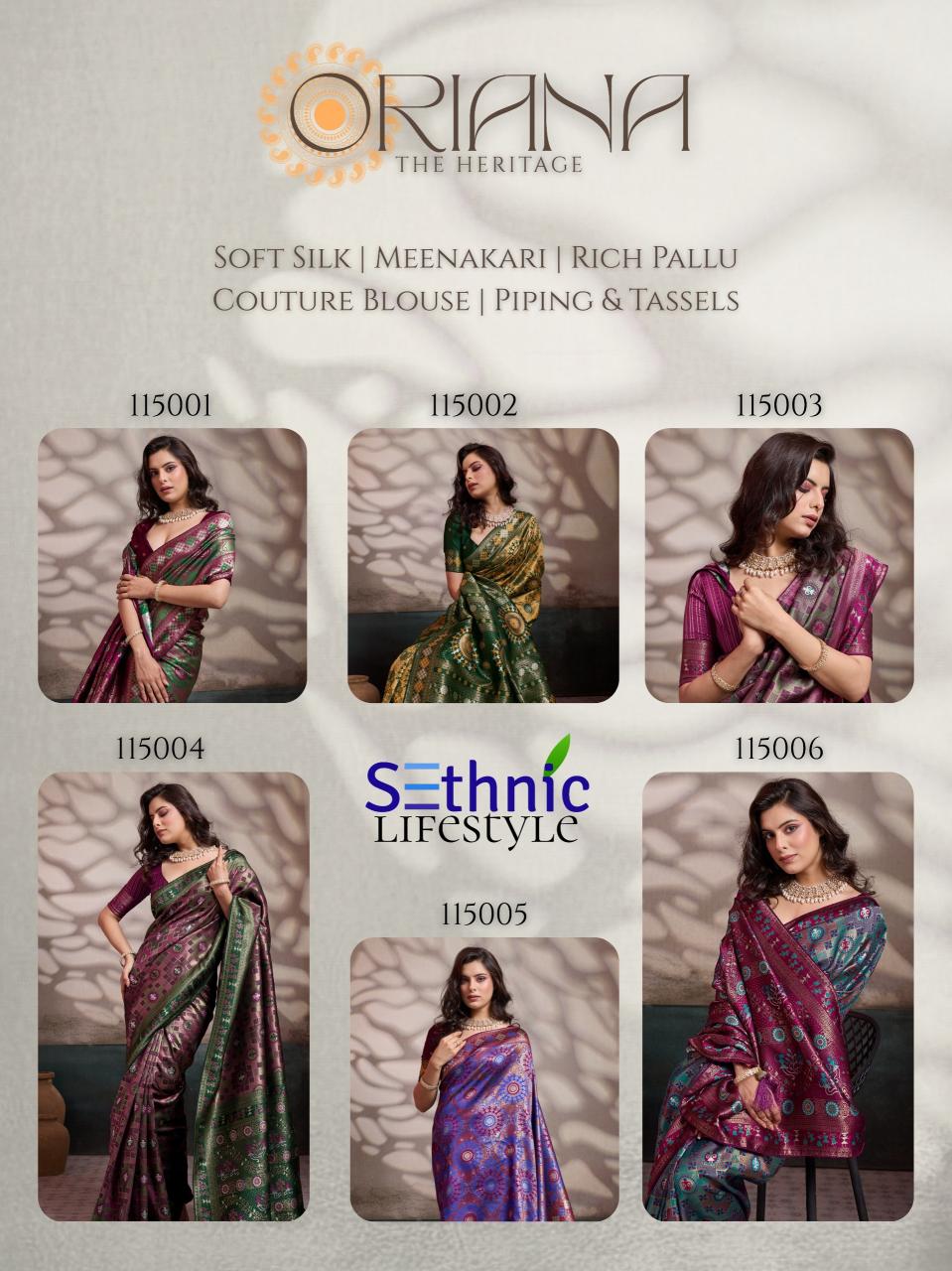 Sethnic Oriana catalog saree wholesale in india