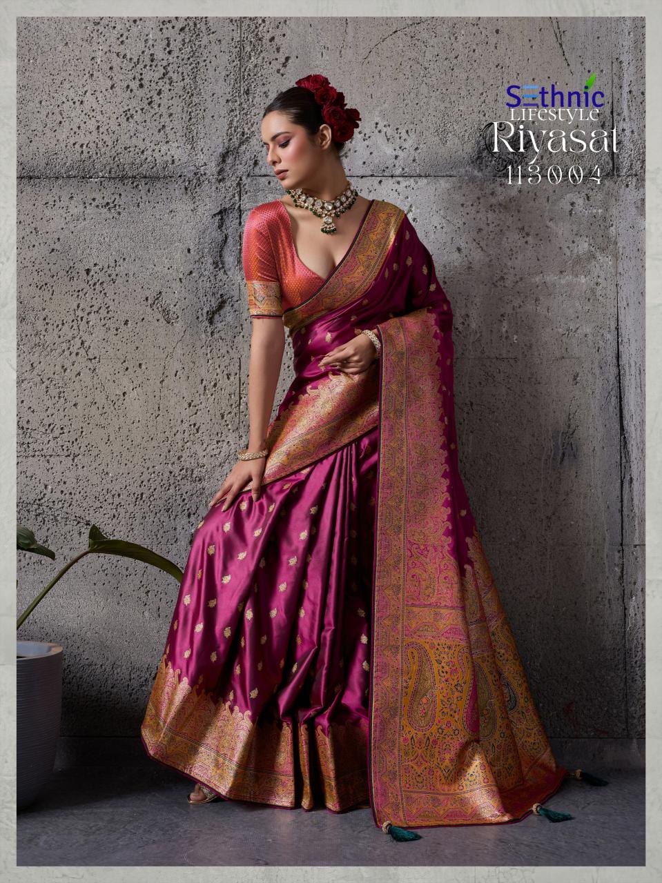 Sethnic Riyasat catalog designer saree wholesale