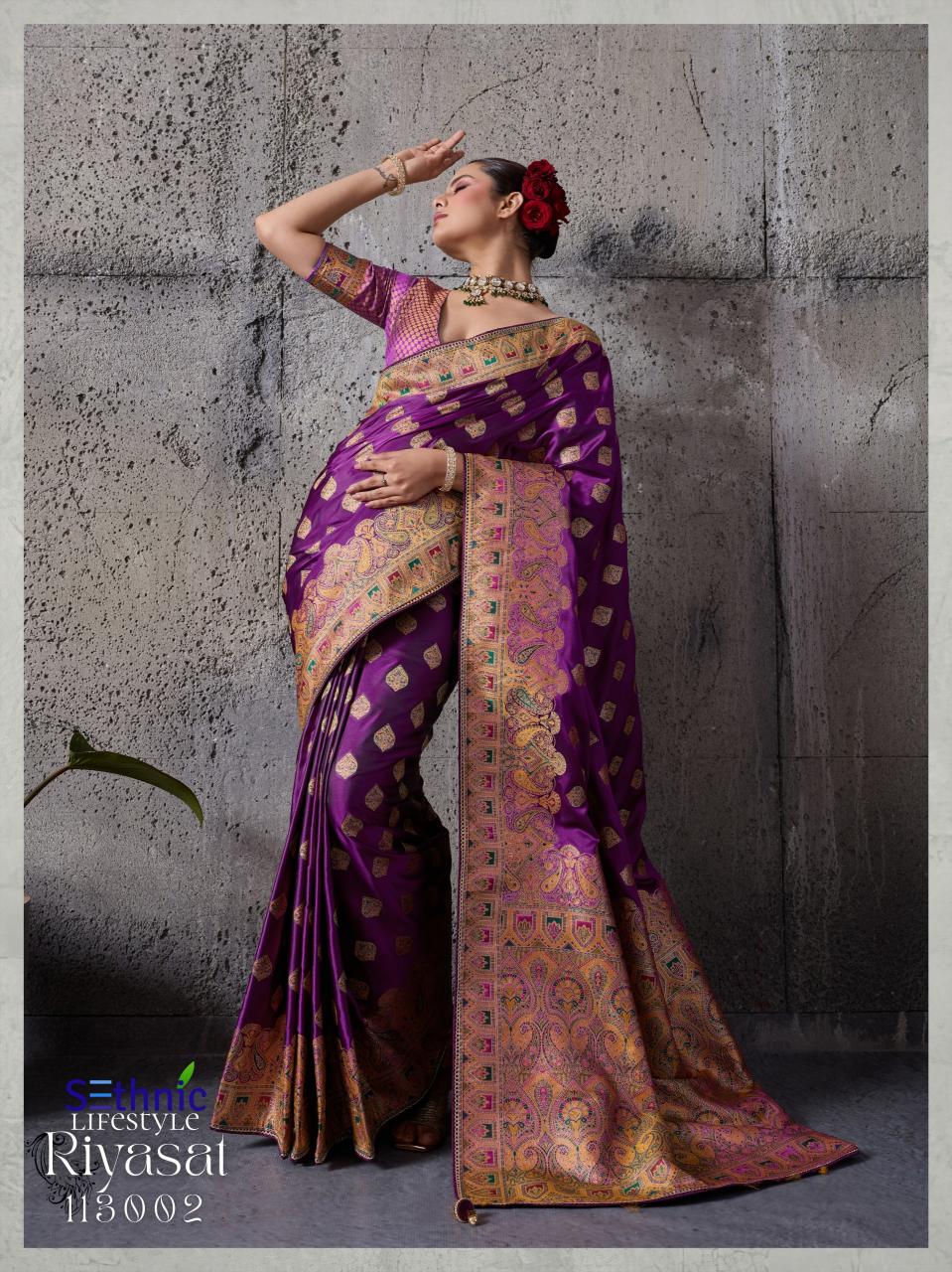 Sethnic Riyasat catalog designer saree wholesale