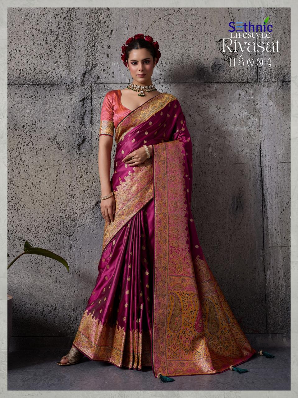 Sethnic Riyasat catalog designer saree wholesale