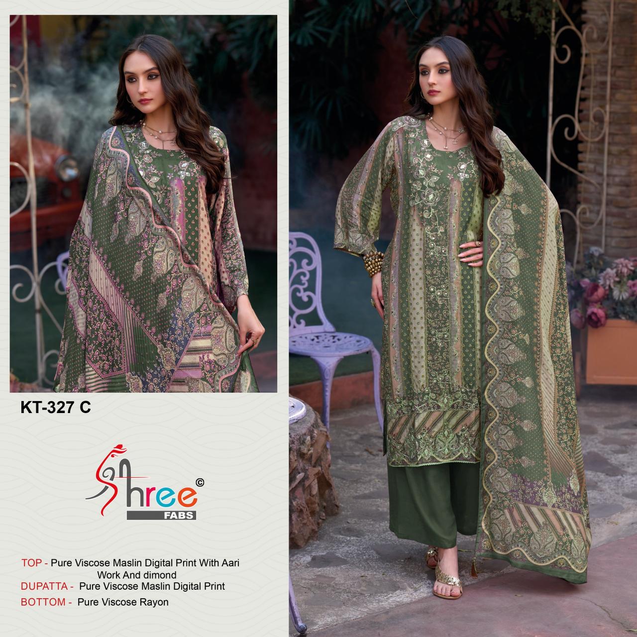 Shree fabs 327 catalog pakistani suits wholesale in india