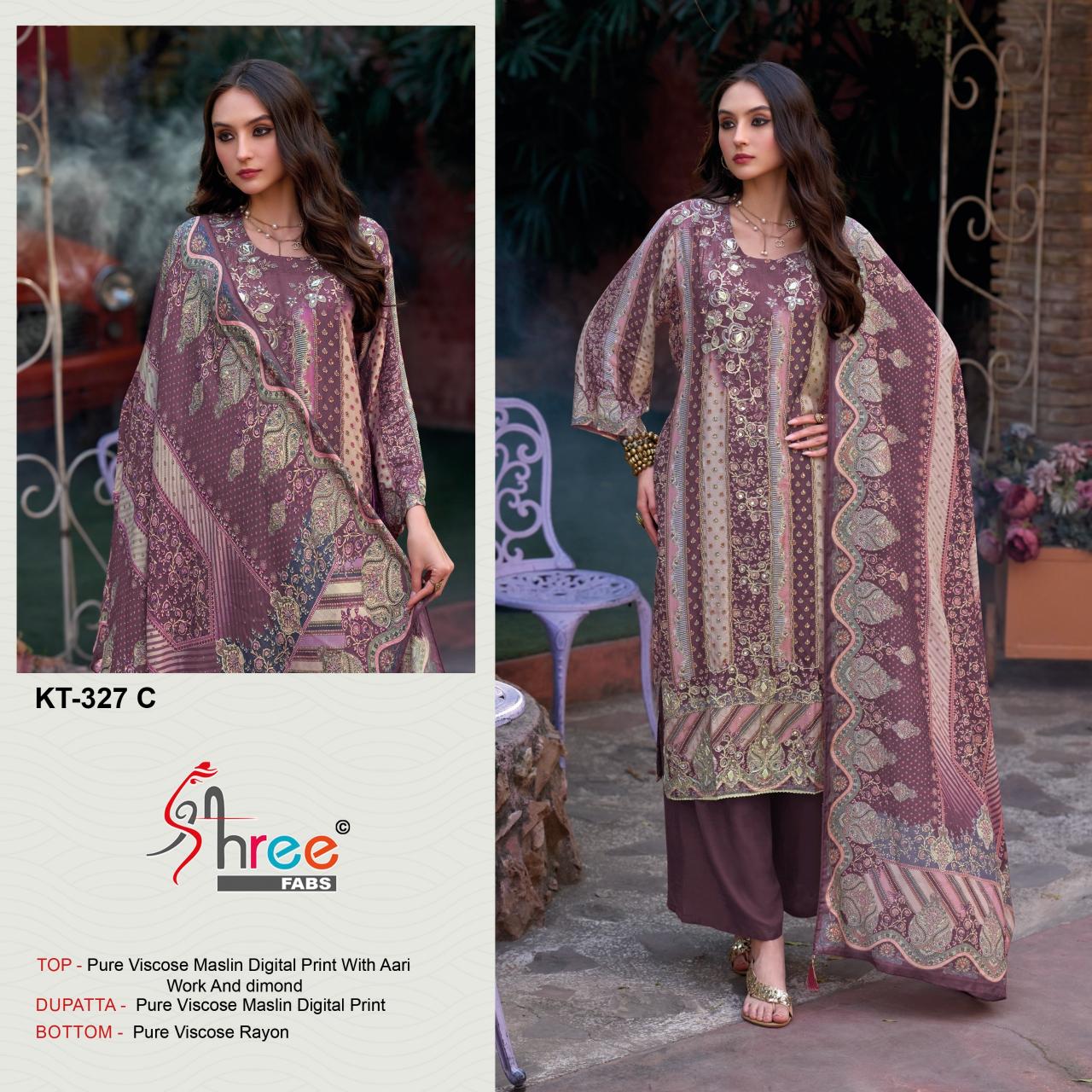 Shree fabs 327 catalog pakistani suits wholesale in india