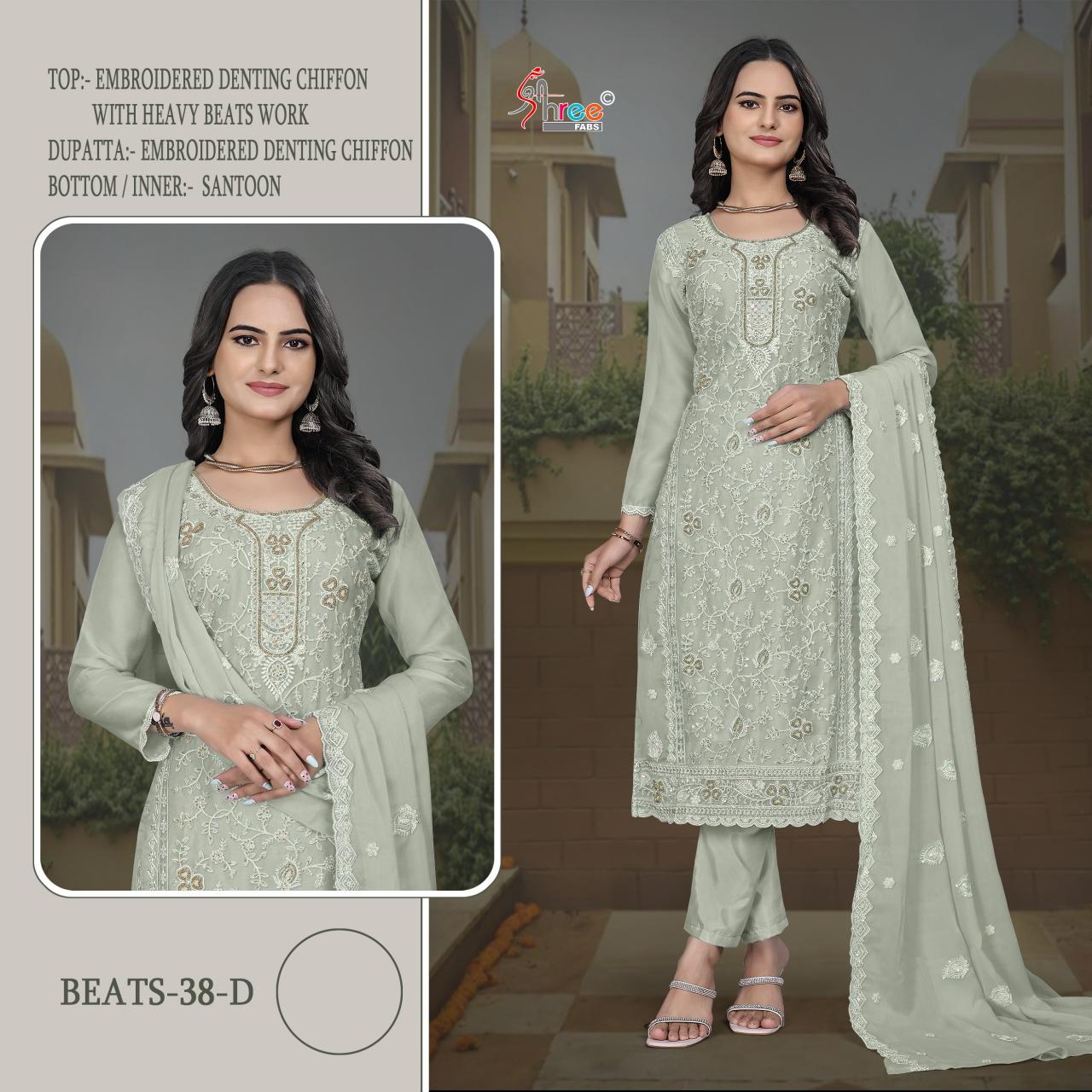 Shree Fabs Beats 38 catalog pakistani replica suits wholesale in india