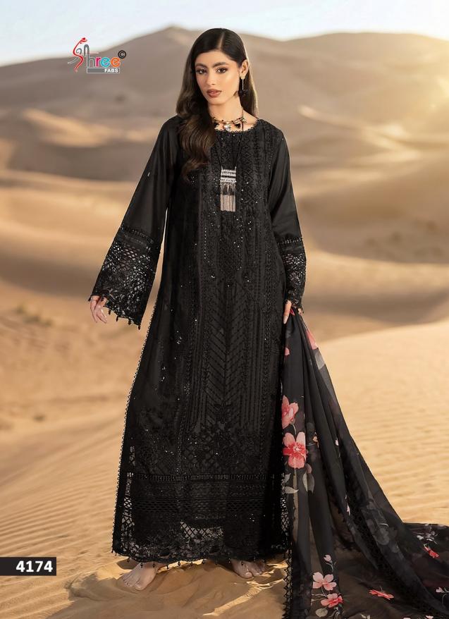Shree fabs Crimson Luxury Lawn Collection Vol 1 catalog Chiffon Dupatta unstitched pakistani suits wholesale