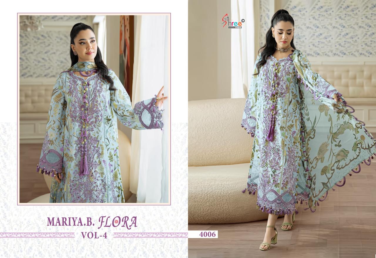 Shree Fabs Mariya B Flora vol 4 catalog Cotton Dupatta pakistani suits wholesalers in pakistan