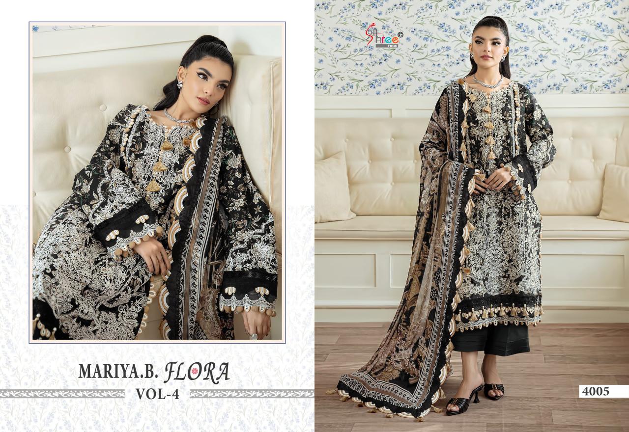 Shree Fabs Mariya B Flora vol 4 catalog Cotton Dupatta pakistani suits wholesalers in pakistan