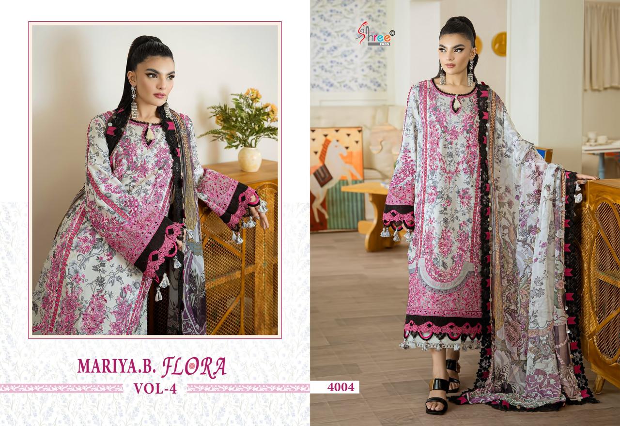 Shree Fabs Mariya B Flora vol 4 catalog Cotton Dupatta pakistani suits wholesalers in pakistan