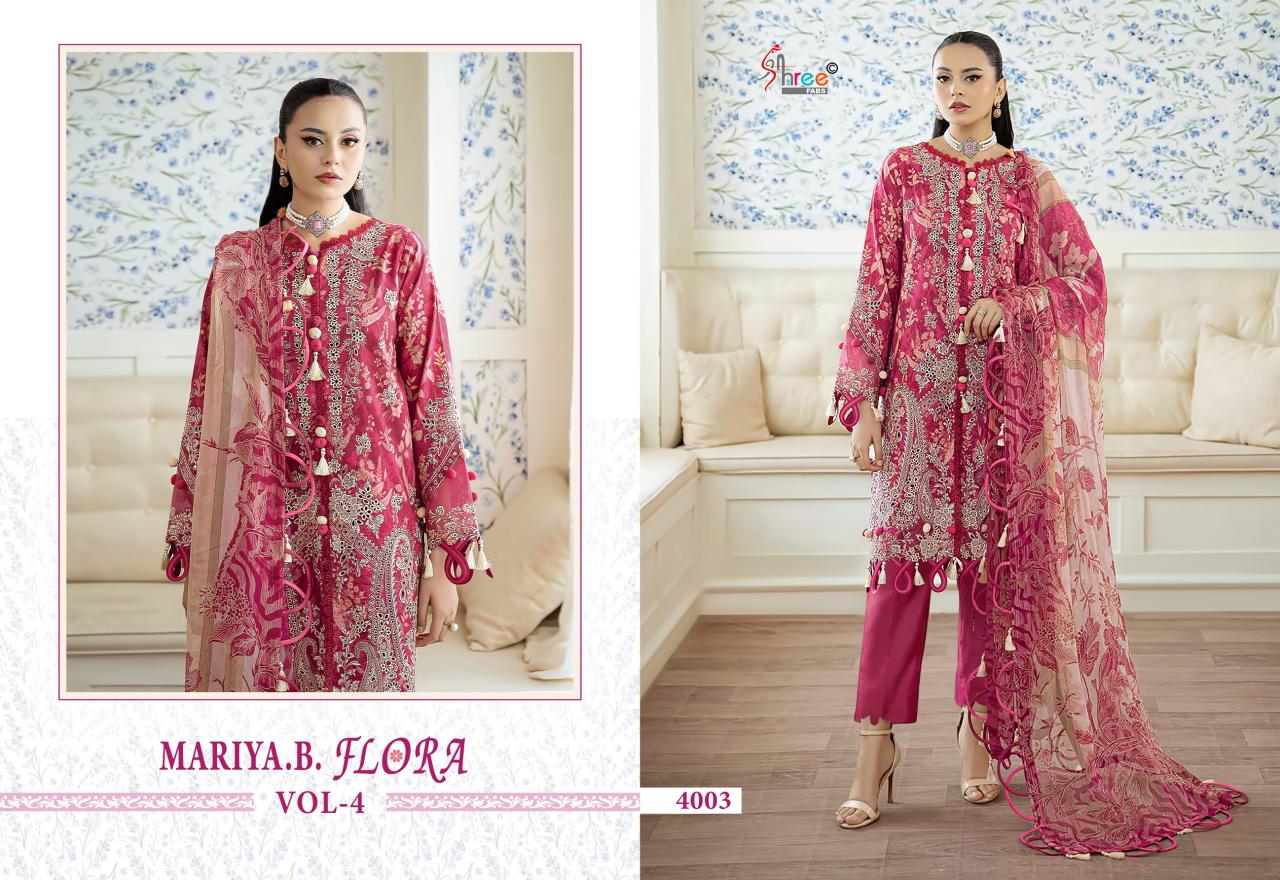 Shree Fabs Mariya B Flora vol 4 catalog Cotton Dupatta pakistani suits wholesalers in pakistan