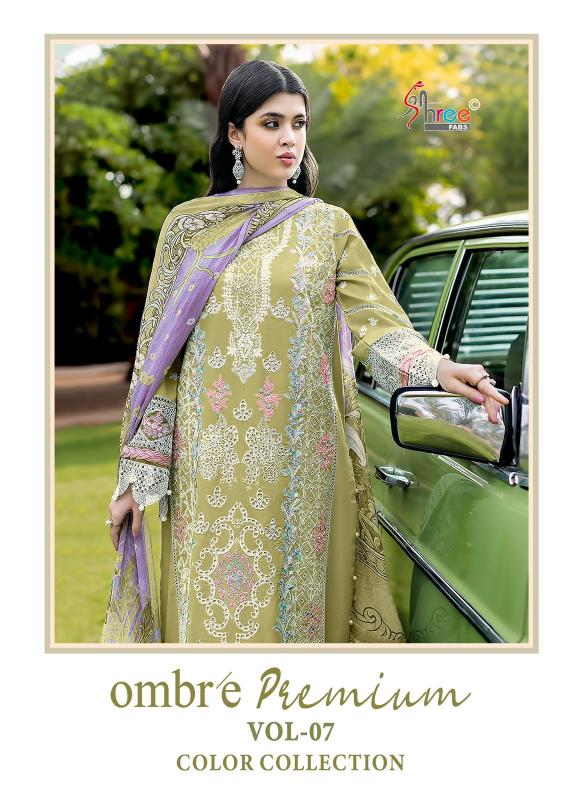 Shree fabs Ombre Lawn Collection Vol 7 D 4051 catalog Chiffon Dupatta pakistani designer suits wholesale uk
