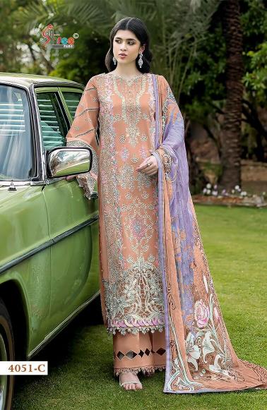 Shree fabs Ombre Lawn Collection Vol 7 D 4051 catalog Cotton Dupatta pakistani ladies suits wholesale in delhi