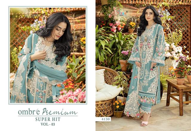 Shree Fabs Ombre Premium Super Hit Vol 3 catalog Chiffon Dupatta pakistani suit surat wholesale