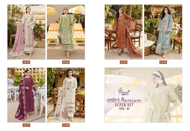 Shree Fabs Ombre Premium Super Hit Vol 3 catalog Cotton Dupatta pakistani salwar suits wholesale