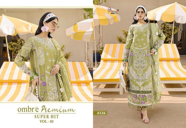 Shree Fabs Ombre Premium Super Hit Vol 3 catalog Cotton Dupatta pakistani salwar suits wholesale