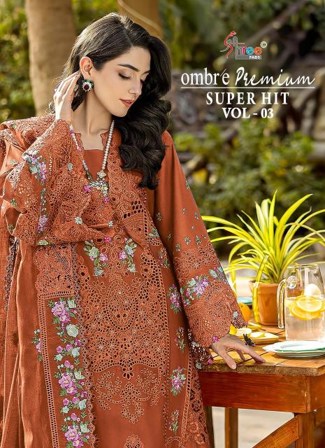 Shree Fabs Ombre Premium Super Hit Vol 3 catalog Cotton Dupatta pakistani salwar suits wholesale