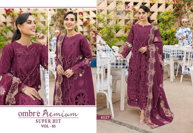 Shree Fabs Ombre Premium Super Hit Vol 3 catalog Cotton Dupatta pakistani salwar suits wholesale