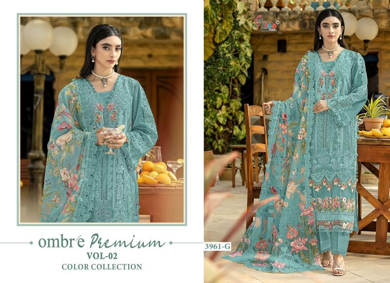 Shree Fabs Ombre premium vol 2 color collection 3961 catalog online wholesale pakistani suits