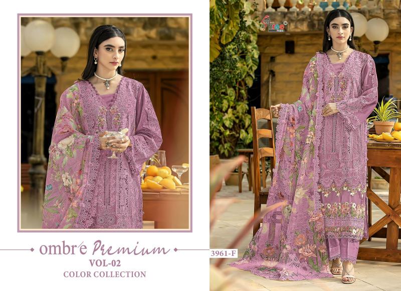 Shree Fabs Ombre premium vol 2 color collection 3961 catalog online wholesale pakistani suits