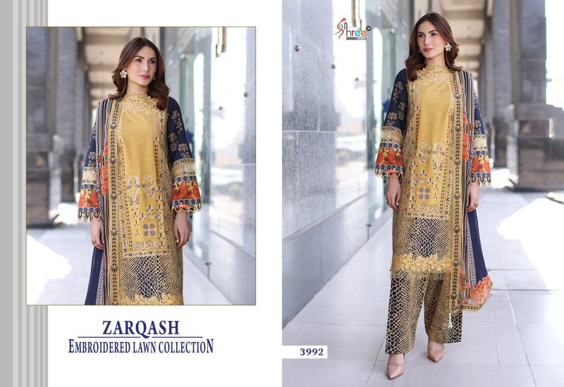 Shree fabs Zarqash catalog Chiffon Dupatta pakistani suits wholesale in india
