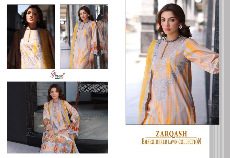 Shree fabs Zarqash catalog Chiffon Dupatta pakistani suits wholesale in india