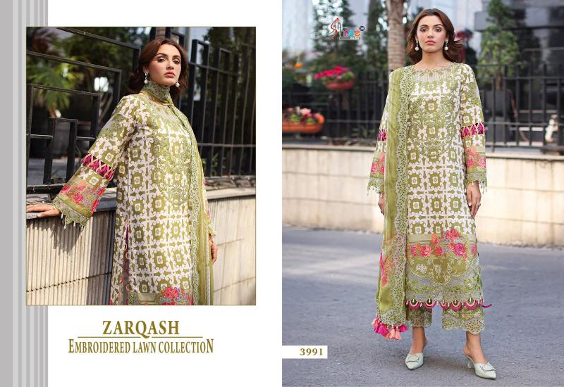 Shree fabs Zarqash catalog Cotton Dupatta pakistani suits replica wholesale