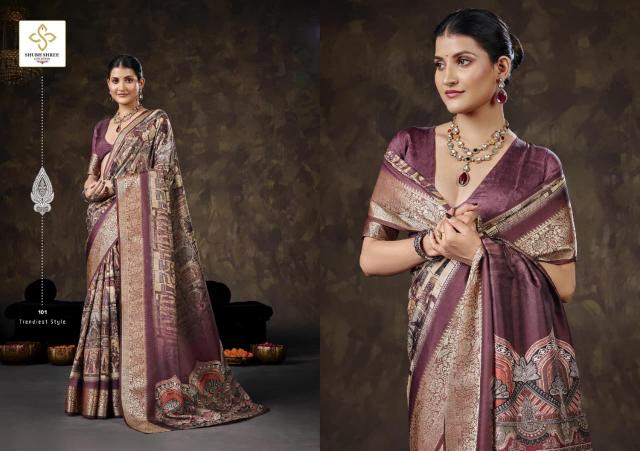 Shubh Shree Velvet Story catalog saree surat wholesale